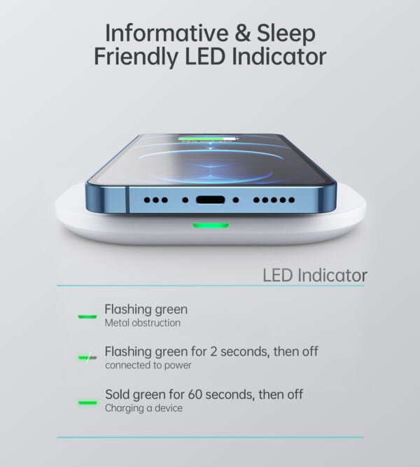USB-C Input Qi-Certified 15W Max Fast Wireless Charging Pad - Image 3