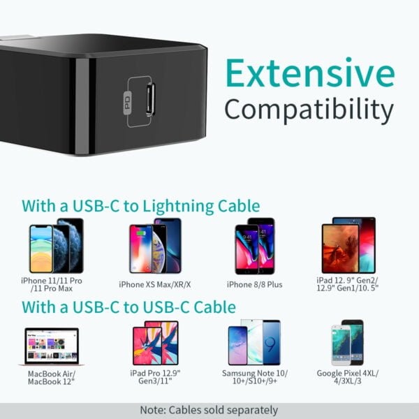 CHOETECH Wholesale 61W Power Delivery Fast Charger [PD 3.0 & GaN Tech] Type C Foldable Wall Charger - Image 7