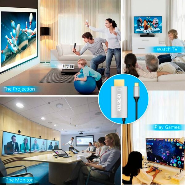 Manufacturer price USB Type C to HDMI Cable with 60W PD Charging Port Adapter - Image 6