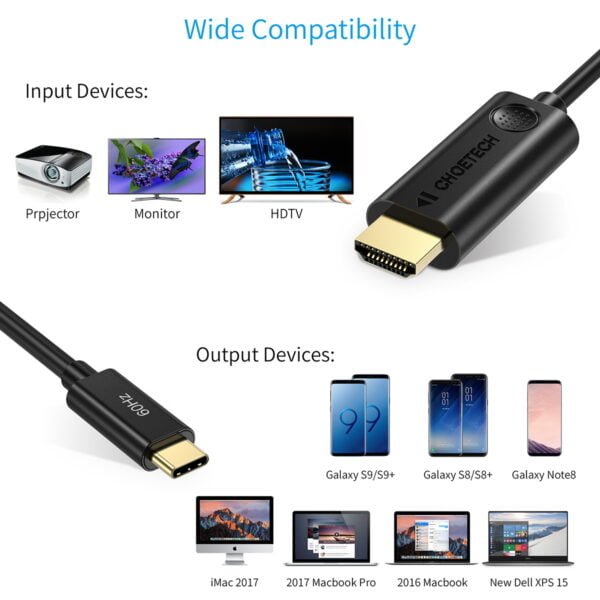 4K@60Hz 1.8m/6ft USB C to HDMI Cable Factory Price - Image 5
