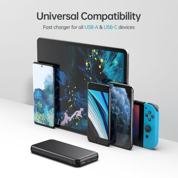 Hot selling 10000mAh PD Power Bank USB C Quick Charge 3.0 Portable Charger with 18W Power Delivery Fast Charge External Battery - Image 6
