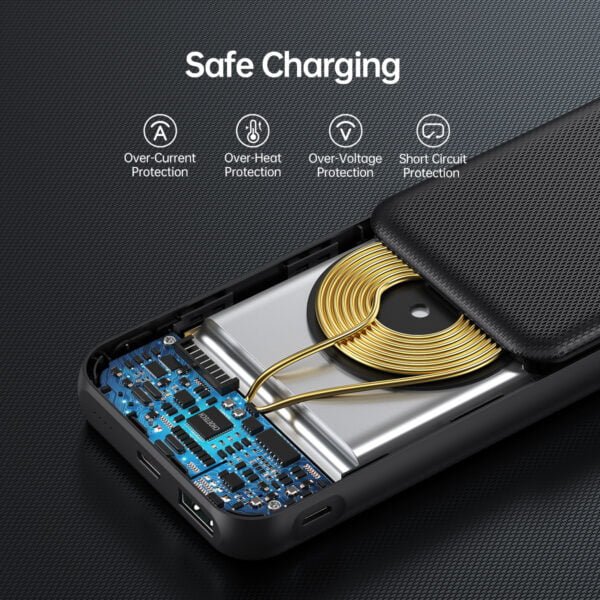 Wireless Power Bank Qi Portable Charger for iPhone 12 USB C 18W PD Fast Charging 10000mAh External Battery - Image 6