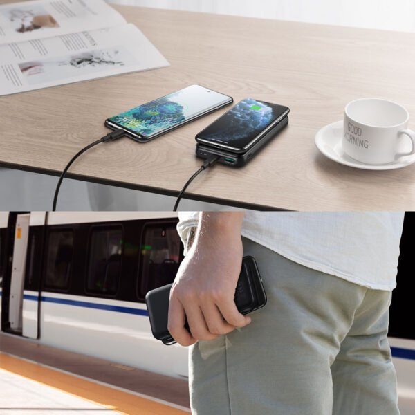 Wireless Power Bank Qi Portable Charger for iPhone 12 USB C 18W PD Fast Charging 10000mAh External Battery - Image 8