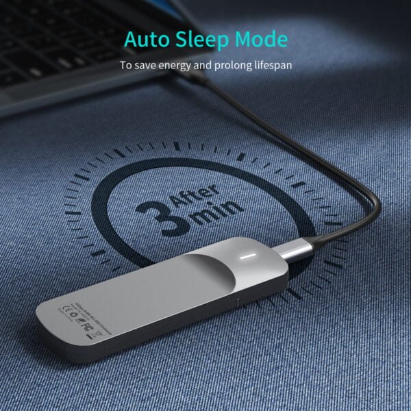M.2 NVMe SSD Enclosure, USB 3.1 Gen 2 [10Gbps] to NVME PCI-E M-Key Solid State Drive SSD External Enclosure Adapter - Image 5