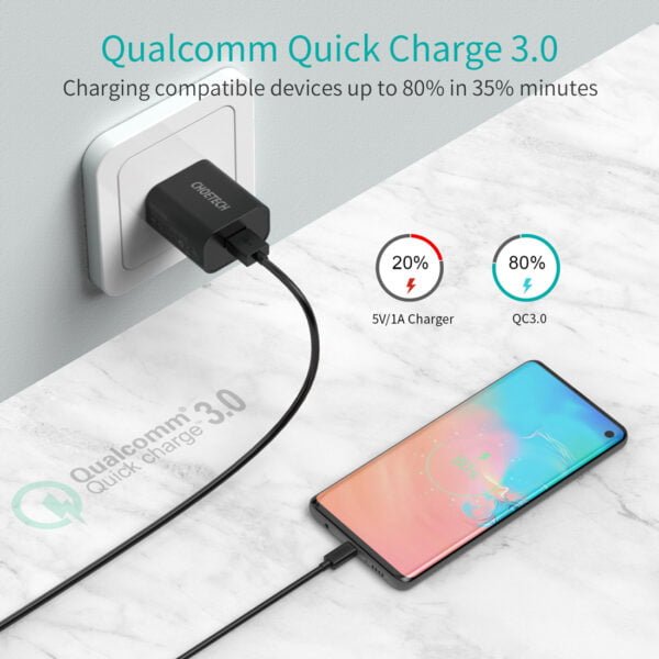 Fast USB Charger, 18W USB Wall Charger Quick Charge 3.0 Fast Charging Travel Adapter - Image 9