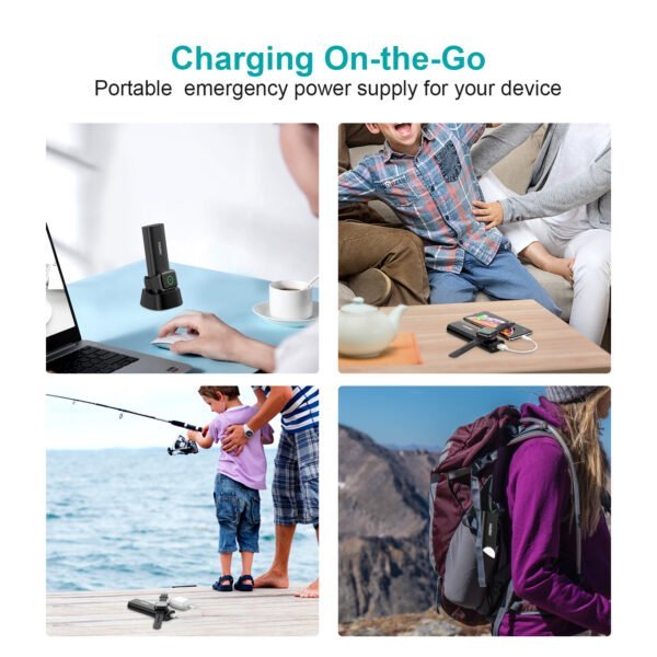 Apple Watch Charger, [MFi Certified] 5000mAh Power Bank Magnetic Portable Charger with USB Charging Dock Compatible with Apple Watch Series 6/5/4/3/2/1 in 38mm 42mm, iPhone 11 Pro/11 Pro Max - Image 5