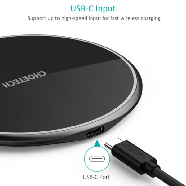 EPP certified USB-C 15W Wireless Charger, Zinc Alloy Glass Wireless Charging Pad - Image 7