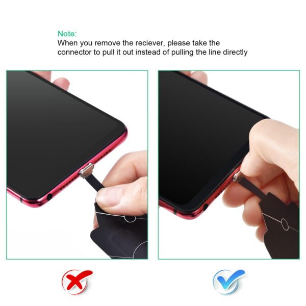 Ultra Thin Qi Wireless Charging Receiver Patch Module Chip Compatible with All Micro USB Narrow-Side up Devices - Image 7
