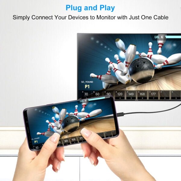 USB C to DisplayPort Cable, USB 3.1 Type C to DisplayPort Aluminum Cable Thunderbolt 3(4K@60Hz) Compatible - Image 5