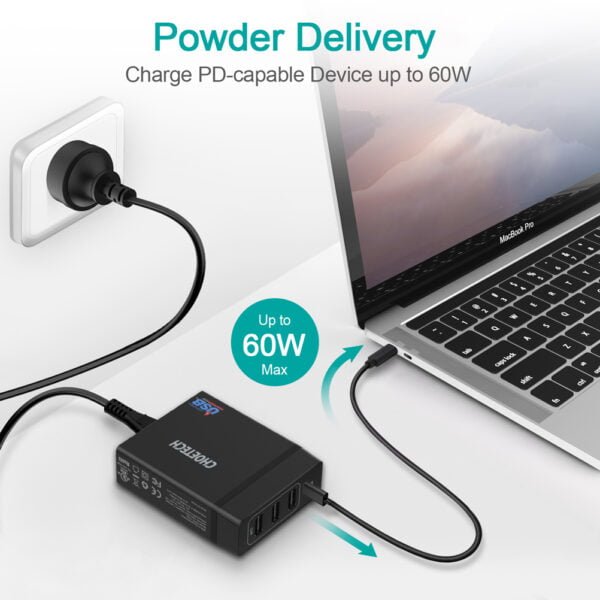 China Good Wholesale Price CHOETECH Power Delivery Charger Multi USB Charging Hub Stand - Image 3